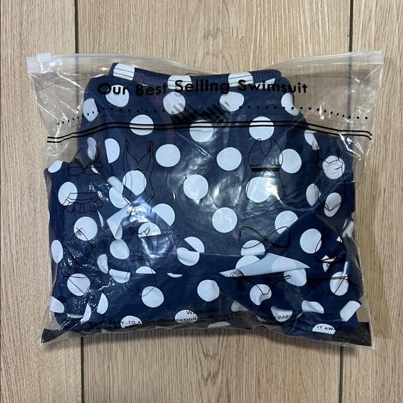 NWT - Navy and White Polka Dot Swim Set - Picture 10 of 11